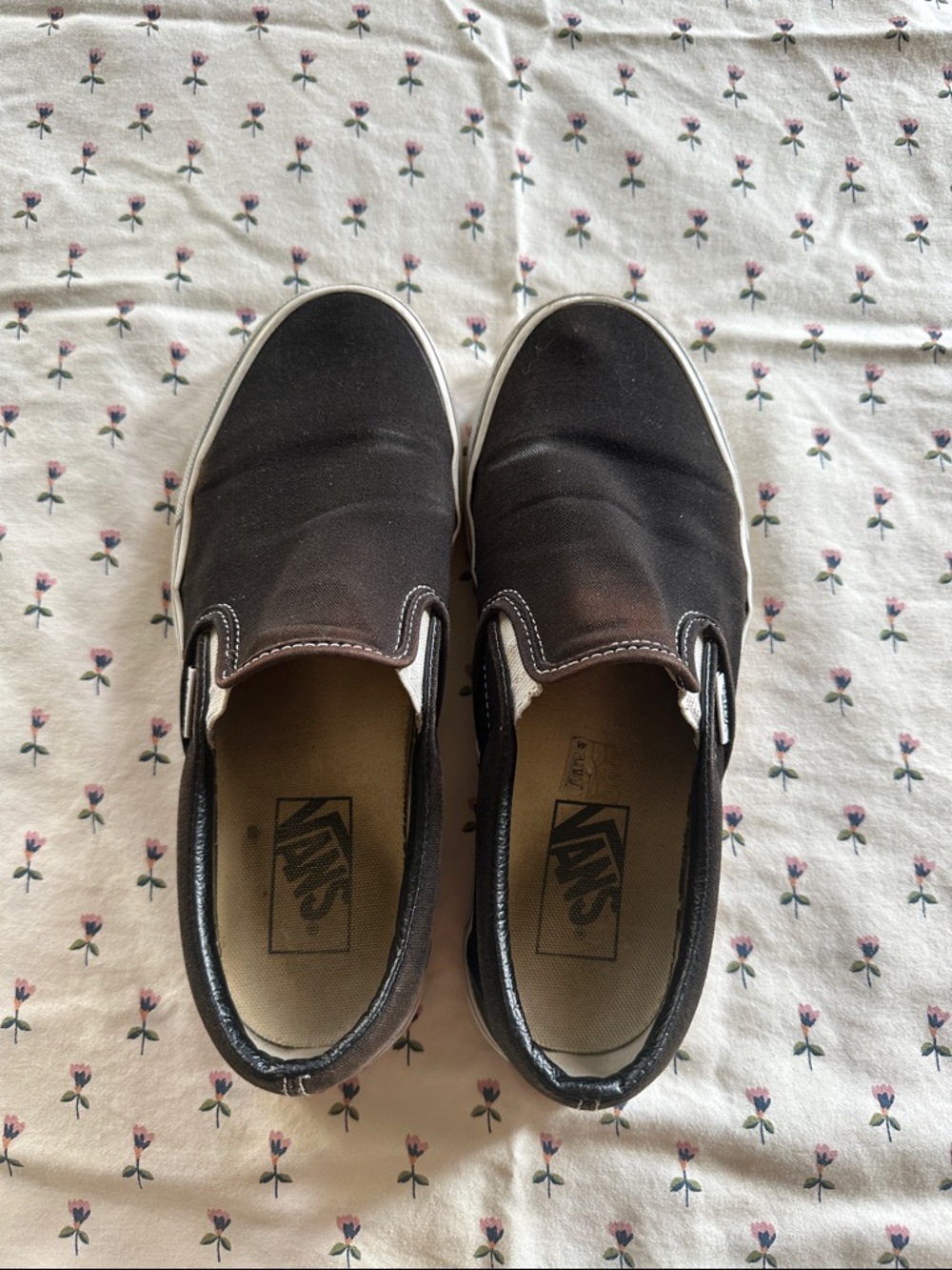 Vans Black Slip-On Canvas Loafers